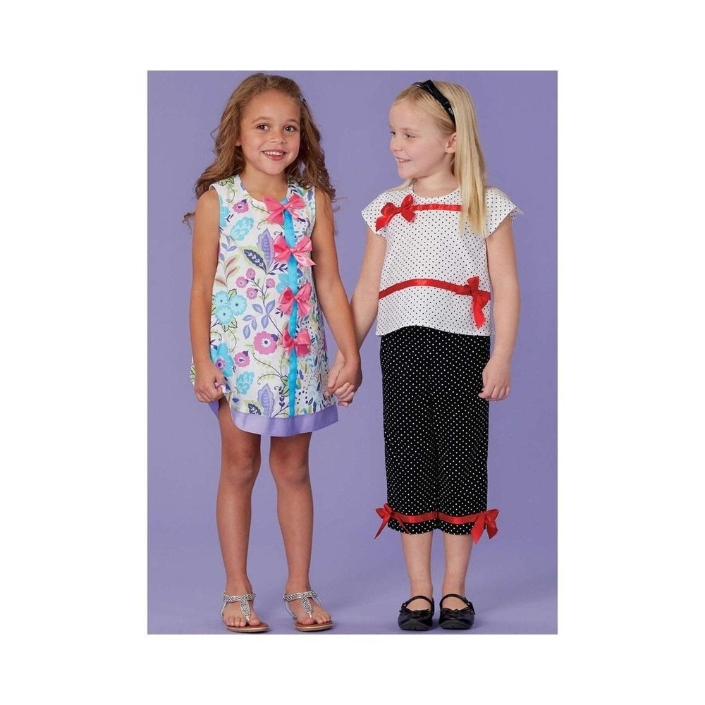Kwik Sew Sewing Pattern K260 Dress Top Capris Girls Size XXS-L